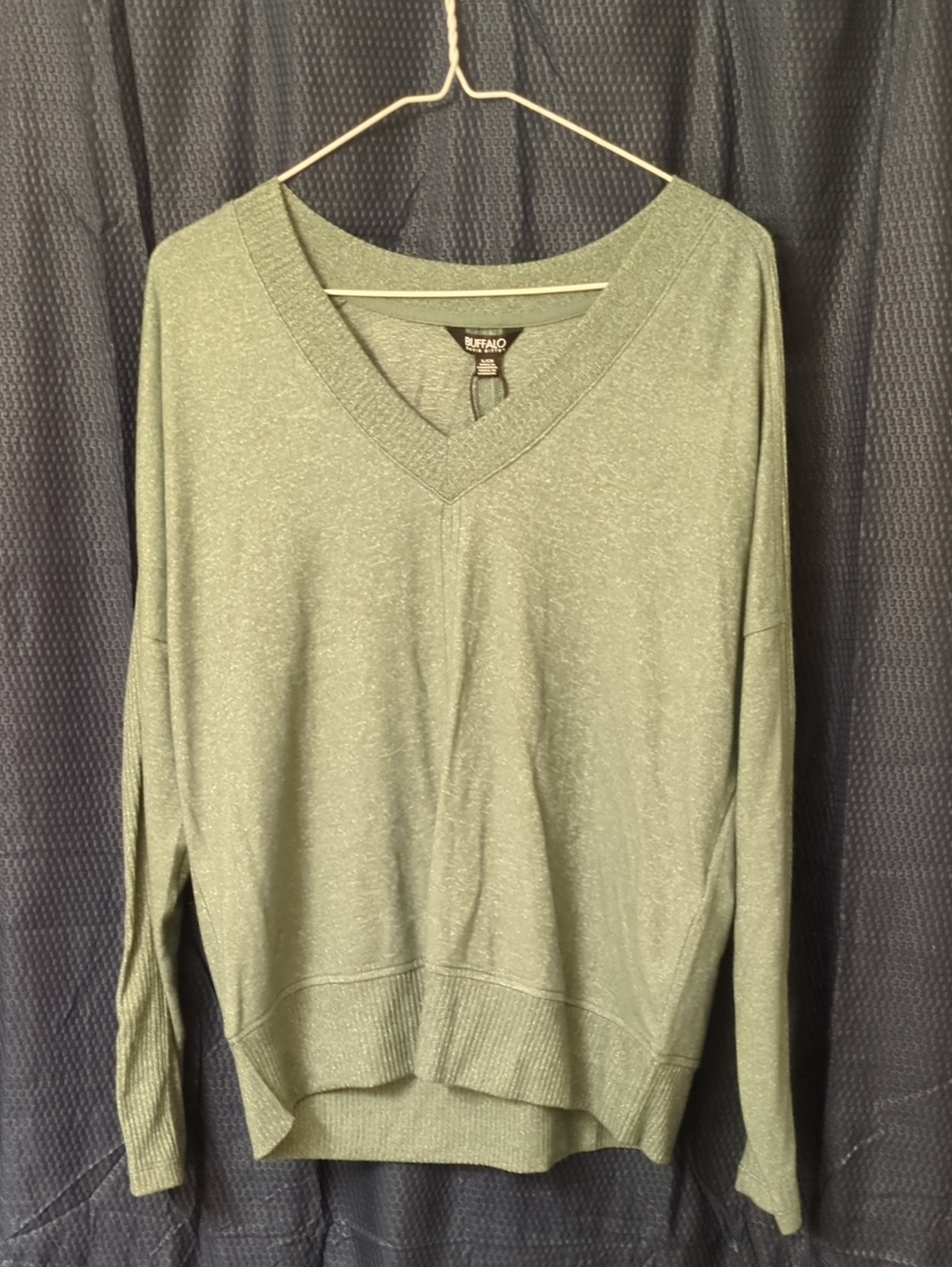 Buffalo David Bitton Sage Green V-Neck Pullover